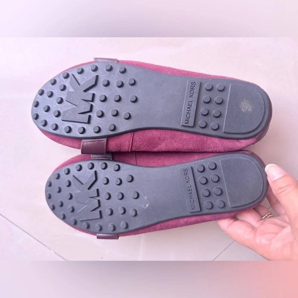 Women's Loafers Women’s Michael Kors Burgundy Suede Moccasin Loafer  8M